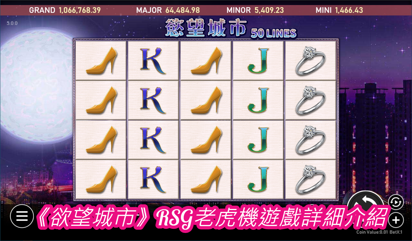 《欲望城市》RSG老虎機遊戲詳細介紹