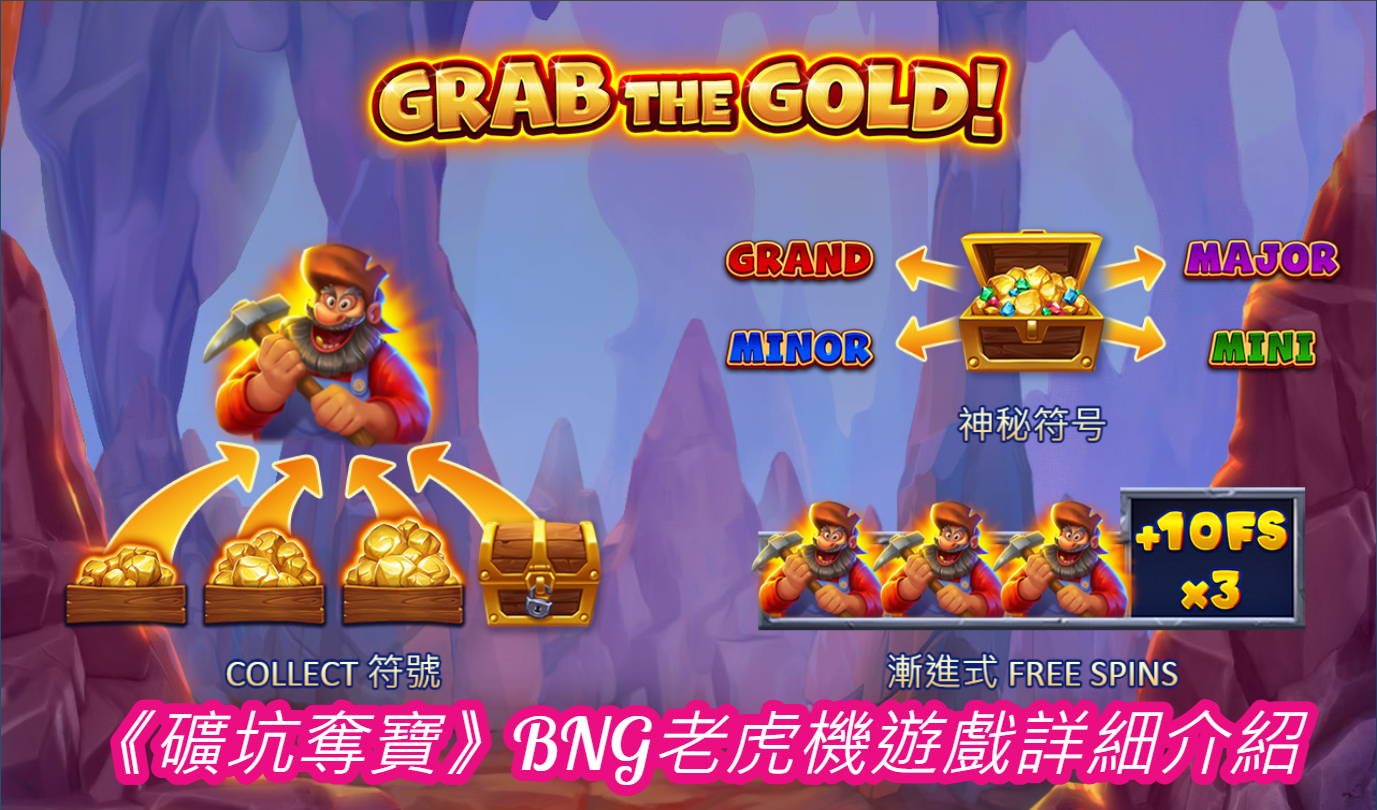 《礦坑奪寶》BNG老虎機遊戲詳細介紹