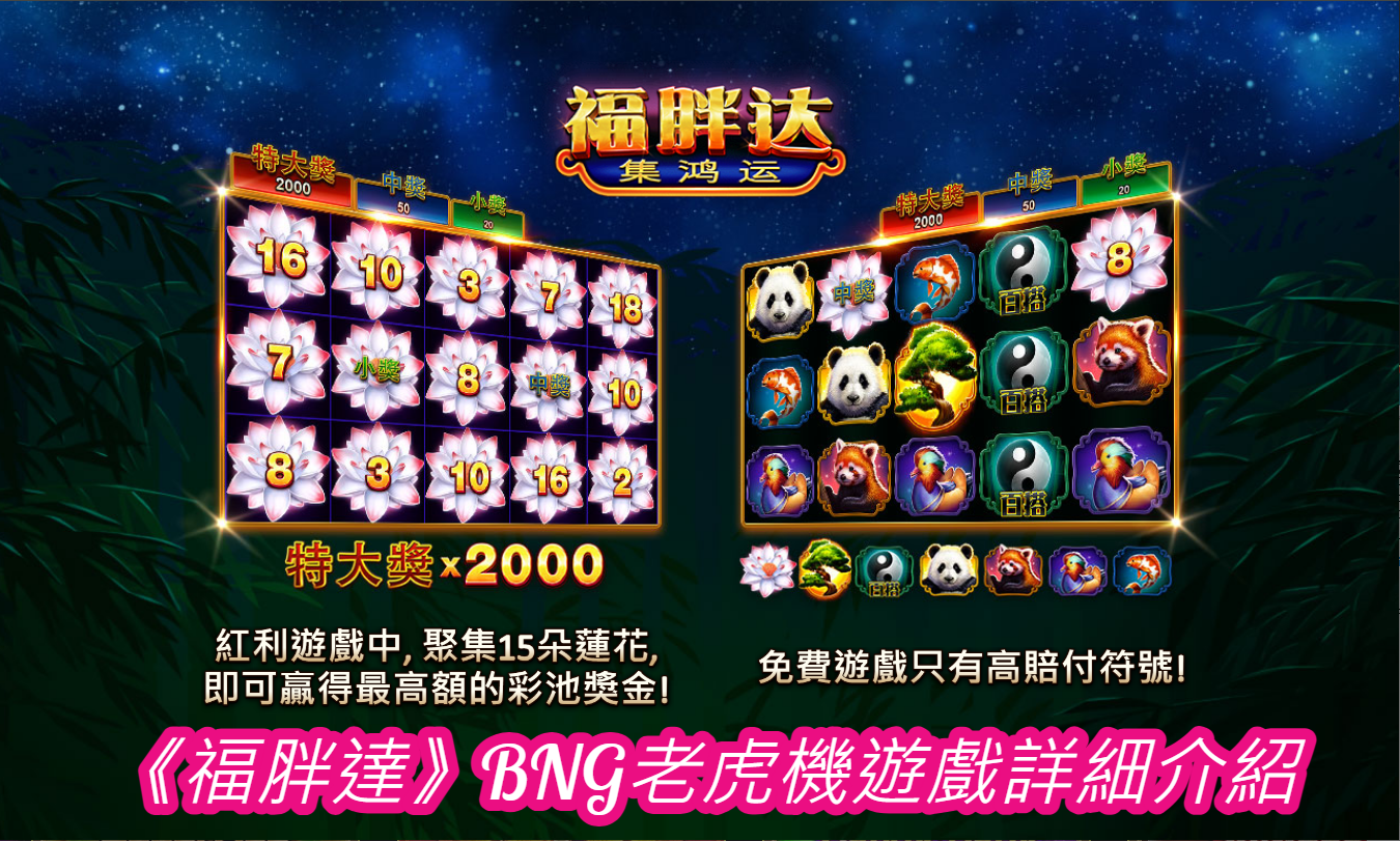 《福胖達》BNG老虎機遊戲詳細介紹