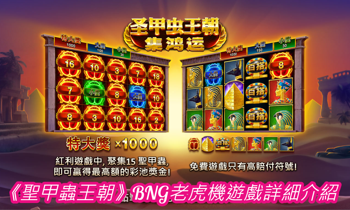 《聖甲蟲王朝》BNG老虎機遊戲詳細介紹