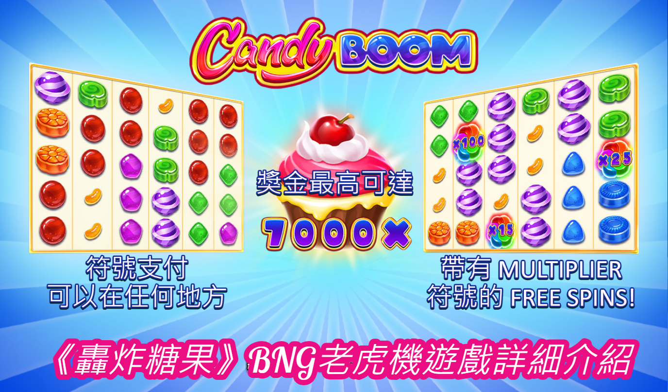 《轟炸糖果》BNG老虎機遊戲詳細介紹