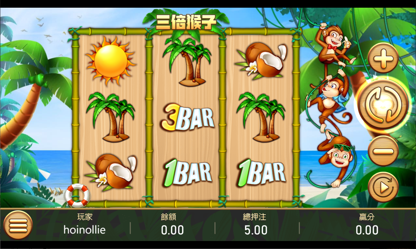 《三倍猴子》GR老虎機遊戲詳細介紹