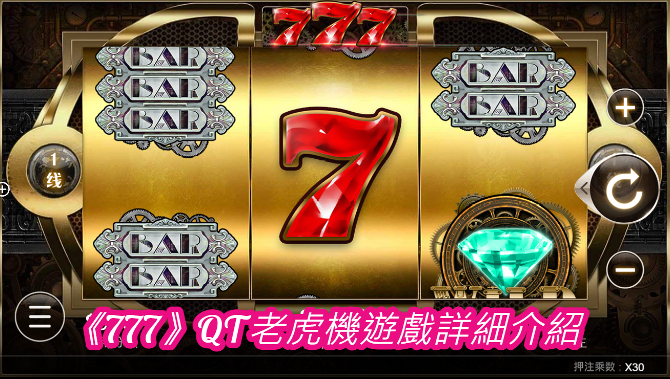 《777》QT老虎機遊戲詳細介紹