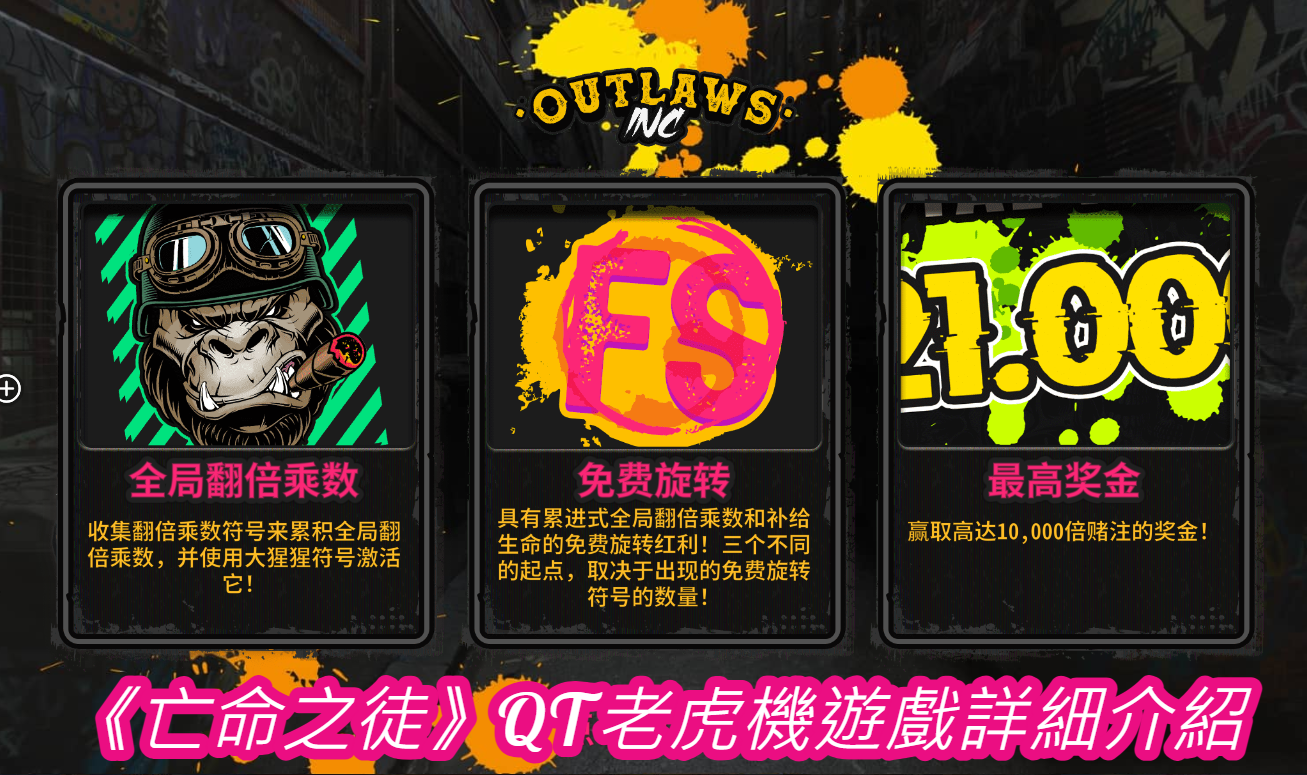 《亡命之徒》QT老虎機遊戲詳細介紹
