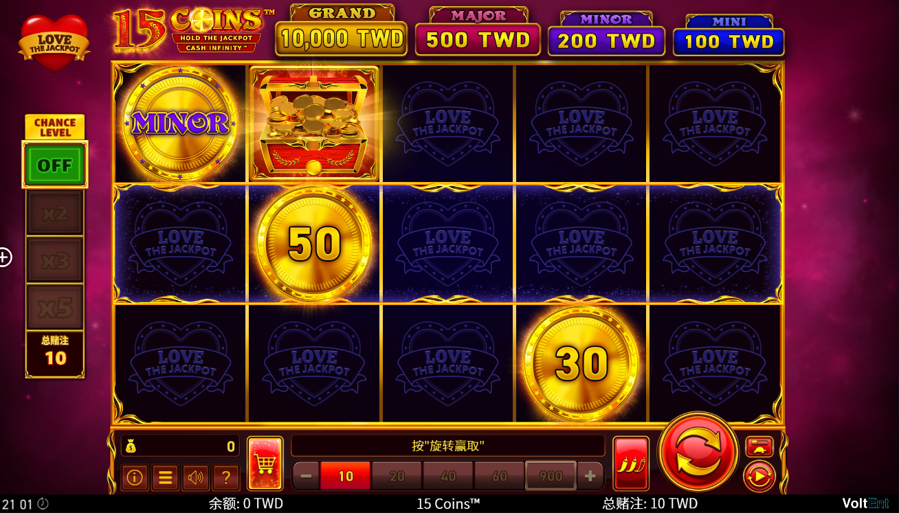 《金币15 爱的奖池》QT老虎機遊戲詳細介紹