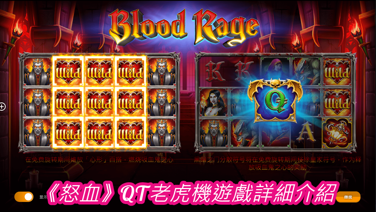 《怒血》QT老虎機遊戲詳細介紹