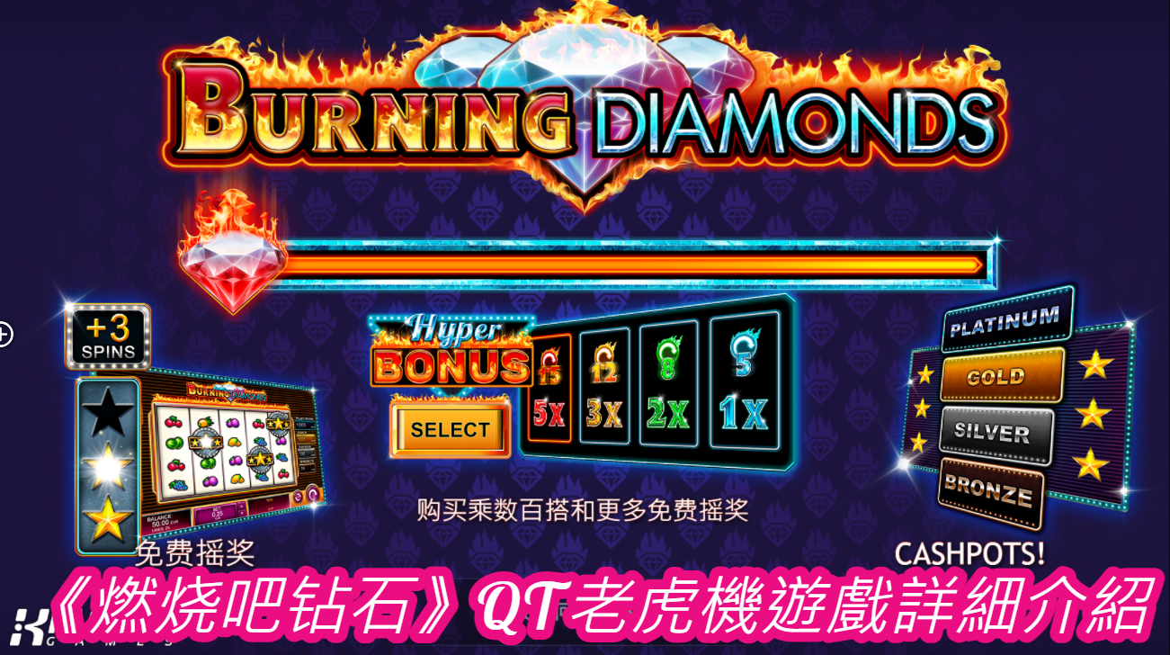 《燃烧吧钻石》QT老虎機遊戲詳細介紹 