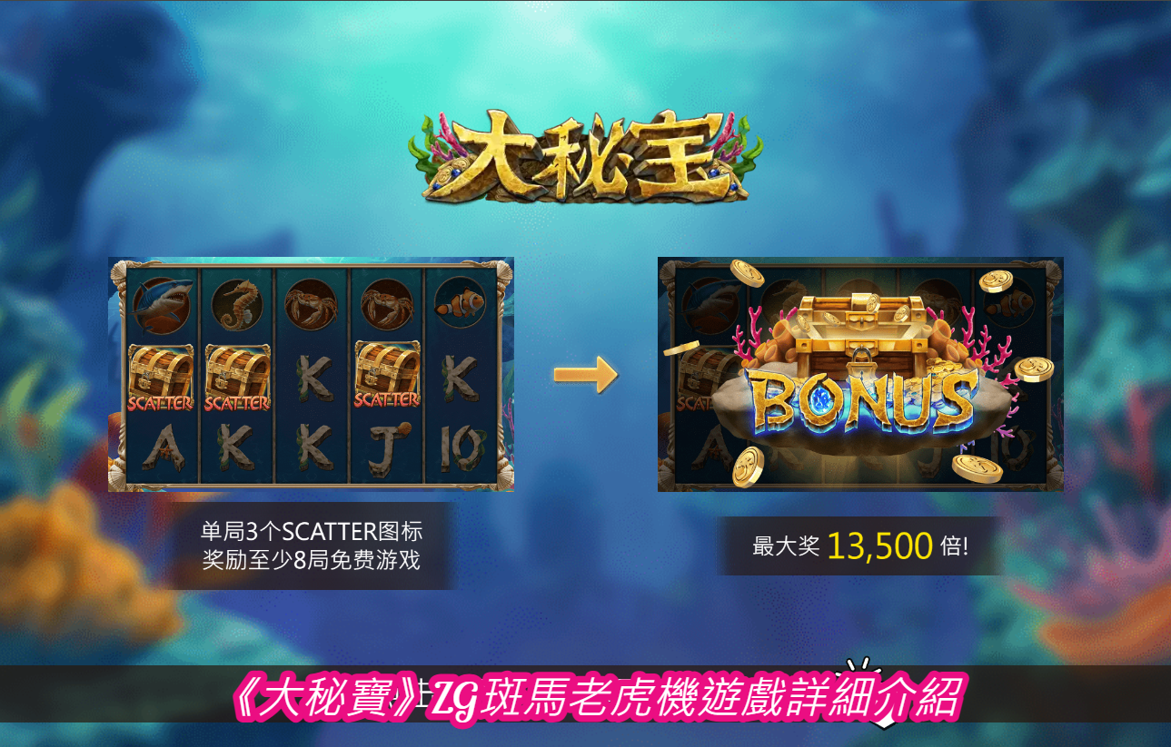 《大秘寶》ZG斑馬老虎機遊戲詳細介紹
