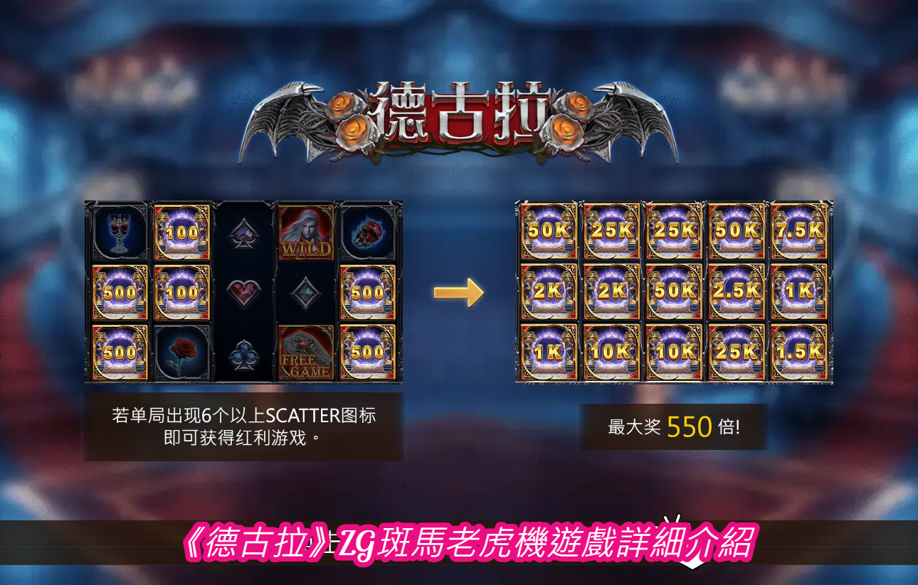 《德古拉》ZG斑馬老虎機遊戲詳細介紹